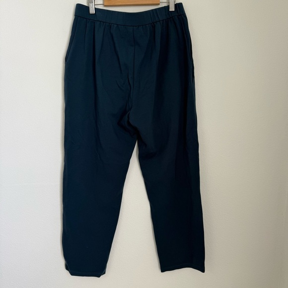 EILEEN FISHER Slim Leg Tencel Blend Knit Pants Zip Elastic Waist Blue Women M - Picture 4 of 12